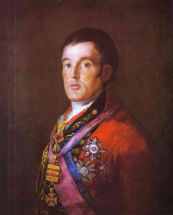 Francisco Jose de Goya Portrait of the Duke of Wellington. china oil painting image